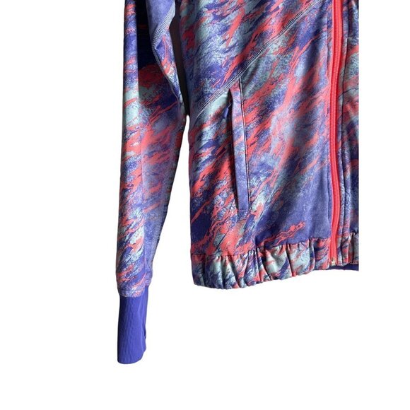 Lululemon Ivivia Purple Orange Full Zip Performance Knit Jacket Girls Youth 12 - Picture 7 of 11